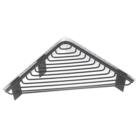 Kotna mrežasta polica EXTRA 963655 črna mat - 21x21 cm