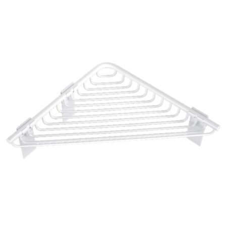 Kotna mrežasta polica EXTRA 963666 bela mat - 21x21 cm