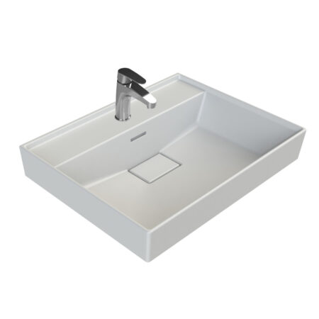 Umivalnik CeraStyle SHARP 60x48 cm - bela mat