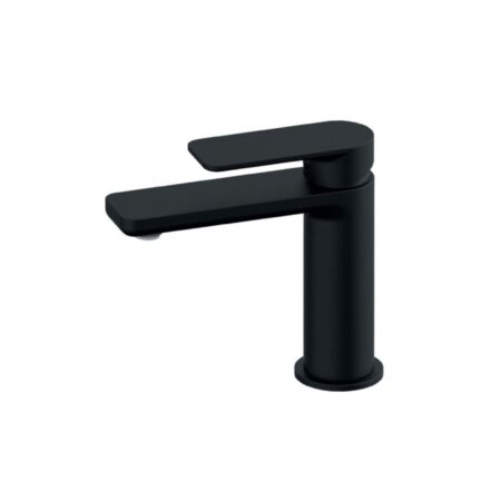 Črna armatura za umivalnik za hladno vodo ROSAN S2 BLACK 254101B