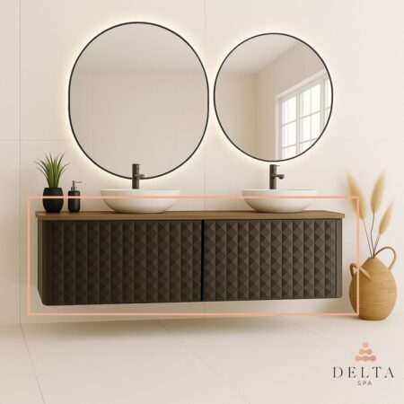 Viseča omarica za pultni umivalnik Delta SPA GAYA 125 antracit