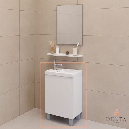 Talna omarica z umivalnikom Delta SPA KIARA 40 bela
