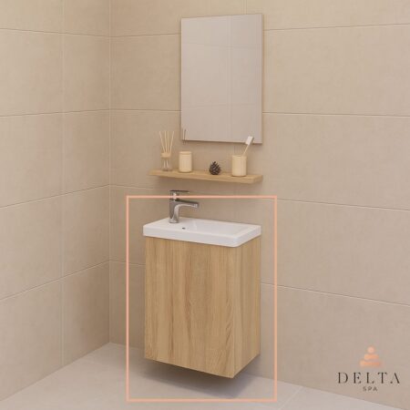 Viseča omarica z umivalnikom Delta SPA KIARA 40 sonoma hrast