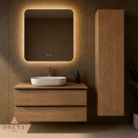 Viseča omarica za pultni umivalnik Delta SPA LIA 80 hrast klasik