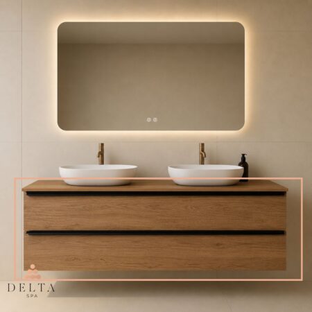 Viseča omarica za pultni umivalnik Delta SPA LIA 120 hrast klasik