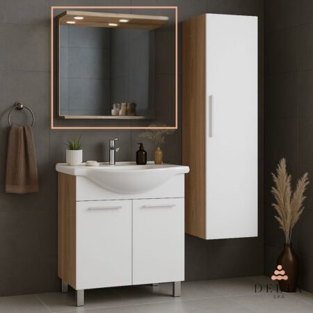 Ogledalo Delta SPA LORI 55 hrast sonoma