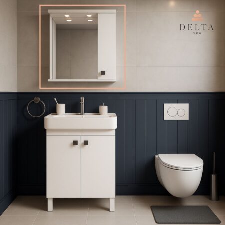 Ogledalo z omarico Delta SPA AYA 60 bela