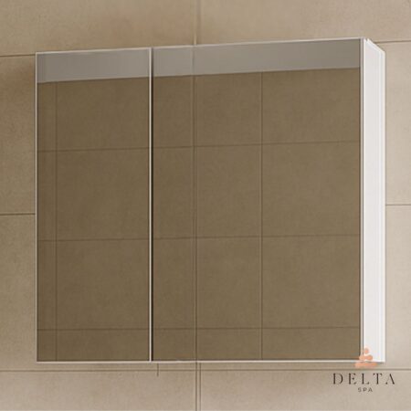 Omarica z ogledalom Delta SPA UNI 70 2 vrata - bela