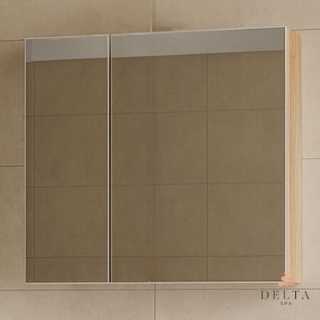 Omarica z ogledalom Delta SPA UNI 90 2 vrata - hrast staran