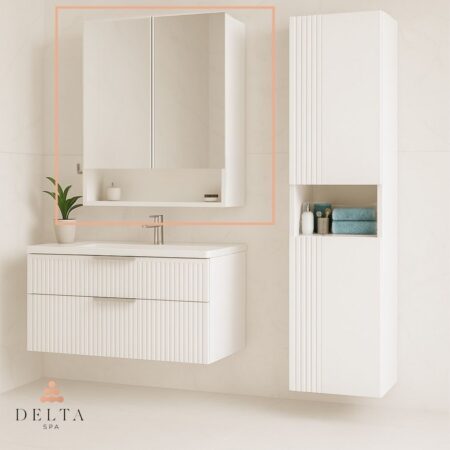 Omarica z ogledalom Delta SPA ZENA 55 bela