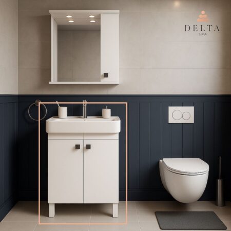 Talna omarica z umivalnikom Delta SPA AYA 60 bela