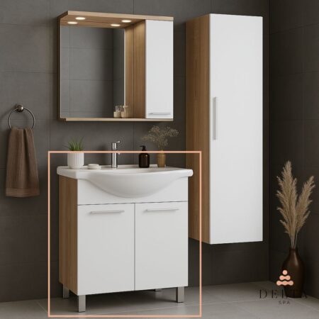 Talna omarica z umivalnikom Delta SPA LORI 75 hrast sonoma