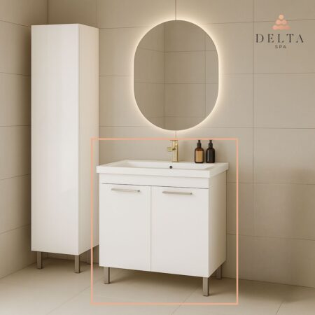 Talna omarica z umivalnikom Delta SPA RIVA 55 bela