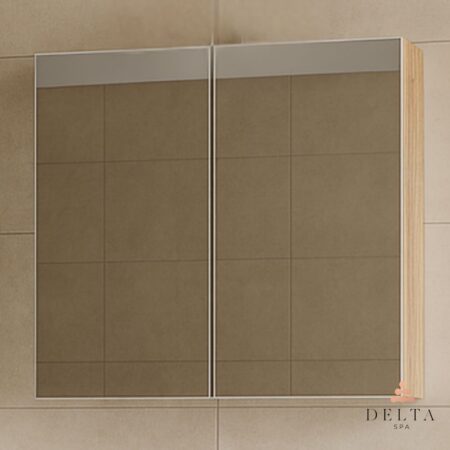 Omarica z ogledalom Delta SPA UNI 60 2 vrata - hrast staran