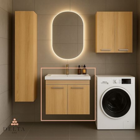 Viseča omarica z umivalnikom Delta SPA RIVA 85 hrast sonoma