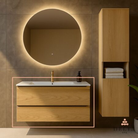 Viseča omarica z umivalnikom Delta SPA LIA 101