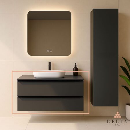 Viseča omarica za pultni umivalnik Delta SPA LIA 100 antracit