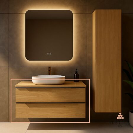 Viseča omarica za pultni umivalnik Delta SPA LIA 100 hrast klasik