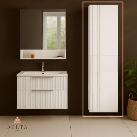 Viseča stranska omara Delta SPA ZENA 180 bela - 2 vrata