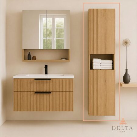 Viseča stranska omara Delta SPA ZENA 180 hrast zlati - 2 vrata in odprt regal