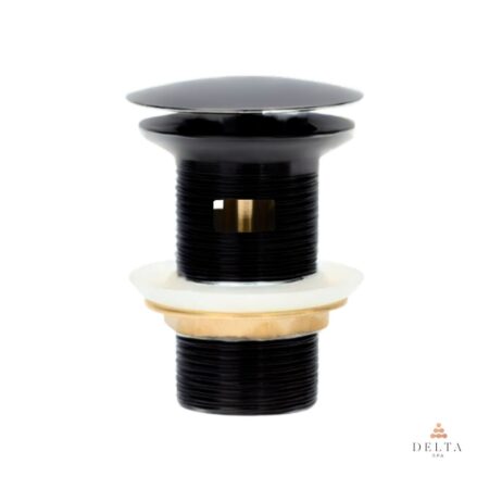 Sifon klik-klak Delta SPA s prelivom - črn