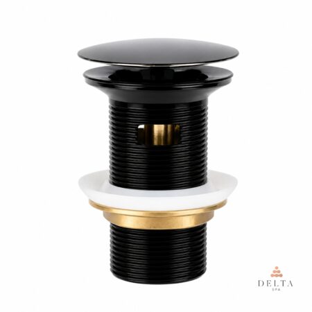 Sifon klik-klak Delta SPA s prelivom - črn