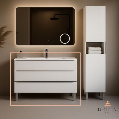 Talna omarica z umivalnikom Delta SPA KATE 101 bela