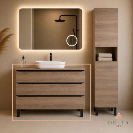 Talna omarica za pultni umivalnik Delta SPA KATE 100 hrast klasik
