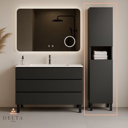 Talna stranska omara Delta SPA KATE 180 antracit - 2 vrata in odprt regal