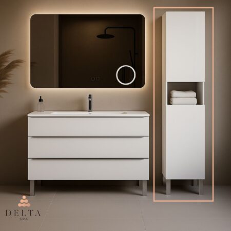 Talna stranska omara Delta SPA KATE 180 bela - 2 vrata in odprt regal