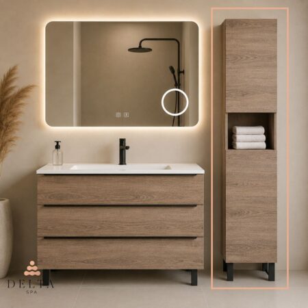 Talna stranska omara Delta SPA KATE 180 hrast klasik - 2 vrata in odprt regal