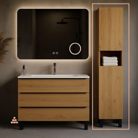 Talna stranska omara Delta SPA KATE 180 hrast klasik - 2 vrata in odprt regal