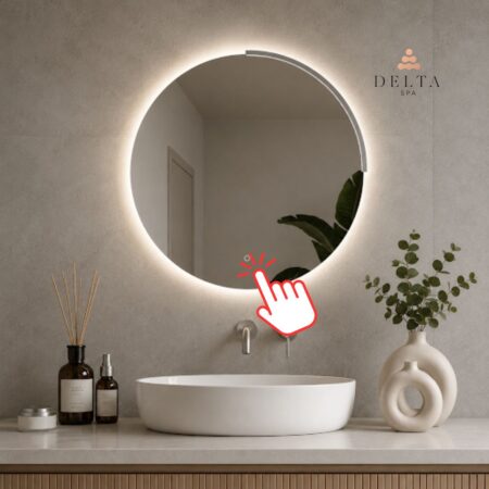 Ogledalo Delta SPA TESSA fi80 cm - silver