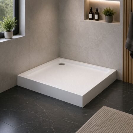 Kvadratna tuš kad z oblogo Delta SPA VEYA 80x80x15 cm
